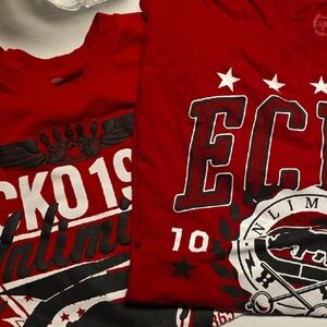 Ecko Unlimited Red Graphic Short Sleeve Tee